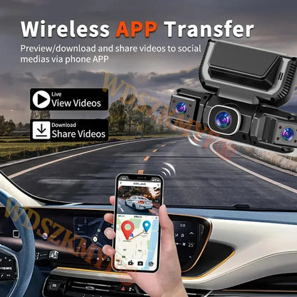 4Camera 360 Degrees Car DVR 1080P Video Recorder WIFI Dash Cam Front Right Left Rear View Camera 24H Parking Monitor Gift